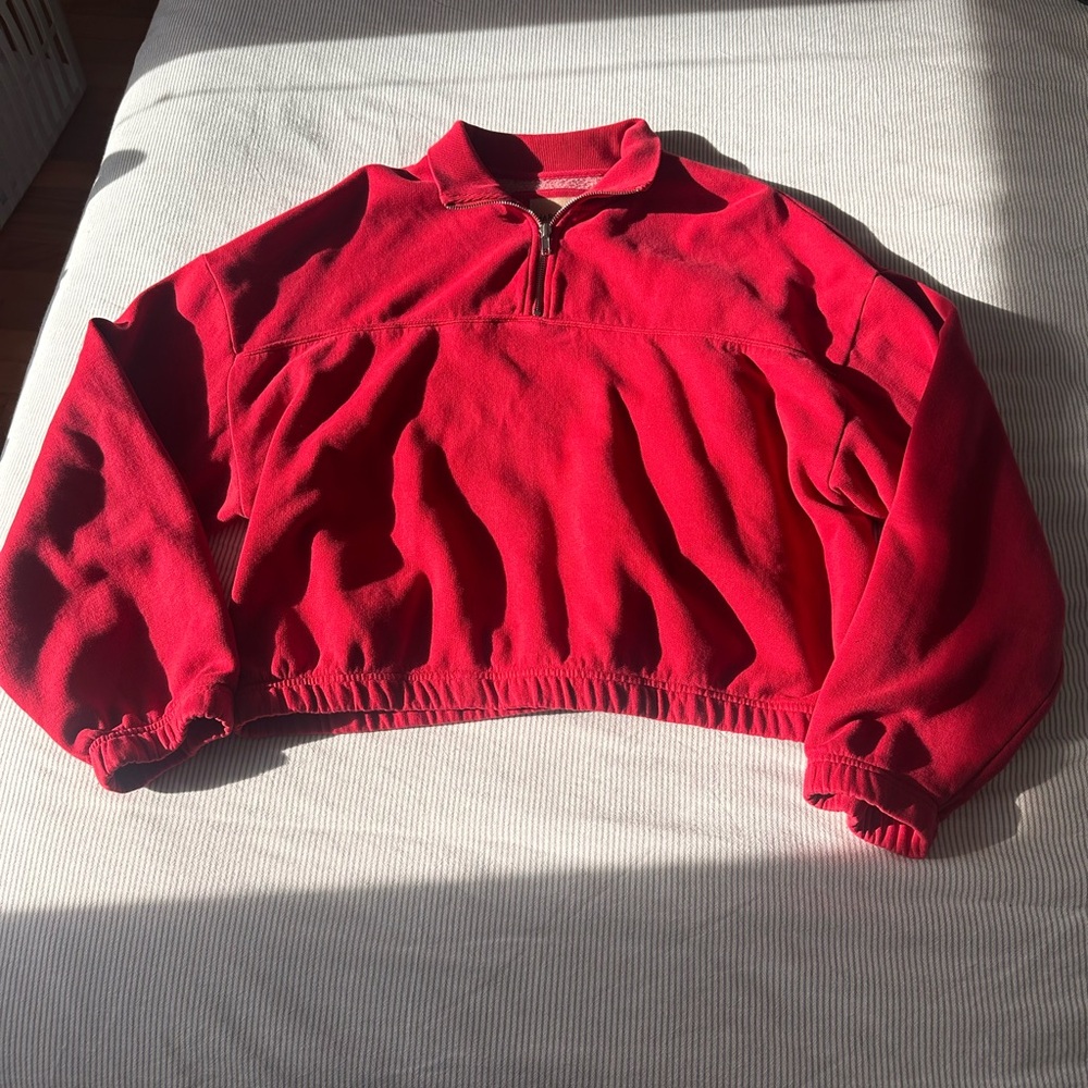 Harlow quarter zip sweater - Bright Red
